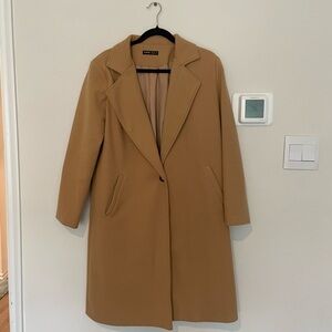 SHEIN Classic Camel Trench Coat